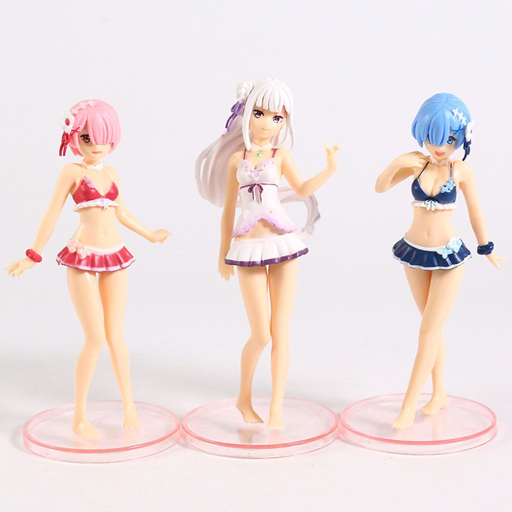 Bộ 6 mô hình nhân vật trong anime Re: Zero bằng PVC
