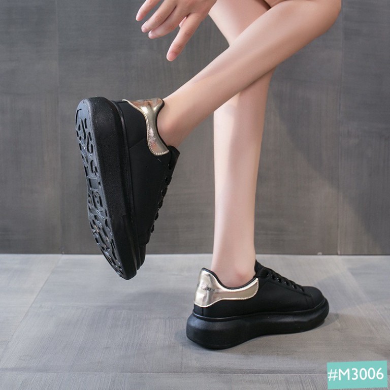 ( Hàng Đẹp ) Giày Thể Thao Sneaker Domba Cặp Đôi Nam Nữ Độn Đế MINSU M3006 Giày Bata Hàn Quốc Đế Độn Tăng Chiều Cao 5cm 