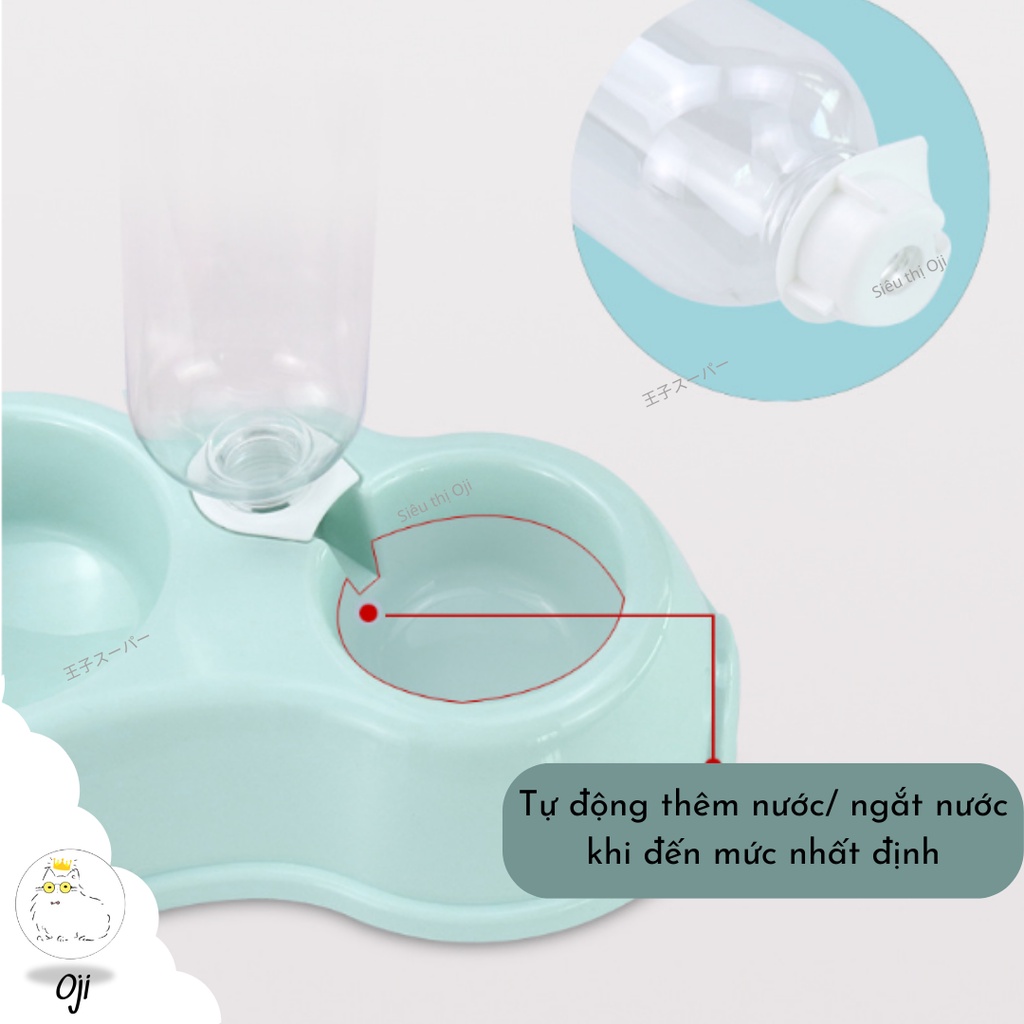 Bát Ăn Cho Chó Mèo Bát Nhựa Kèm Bình Nước