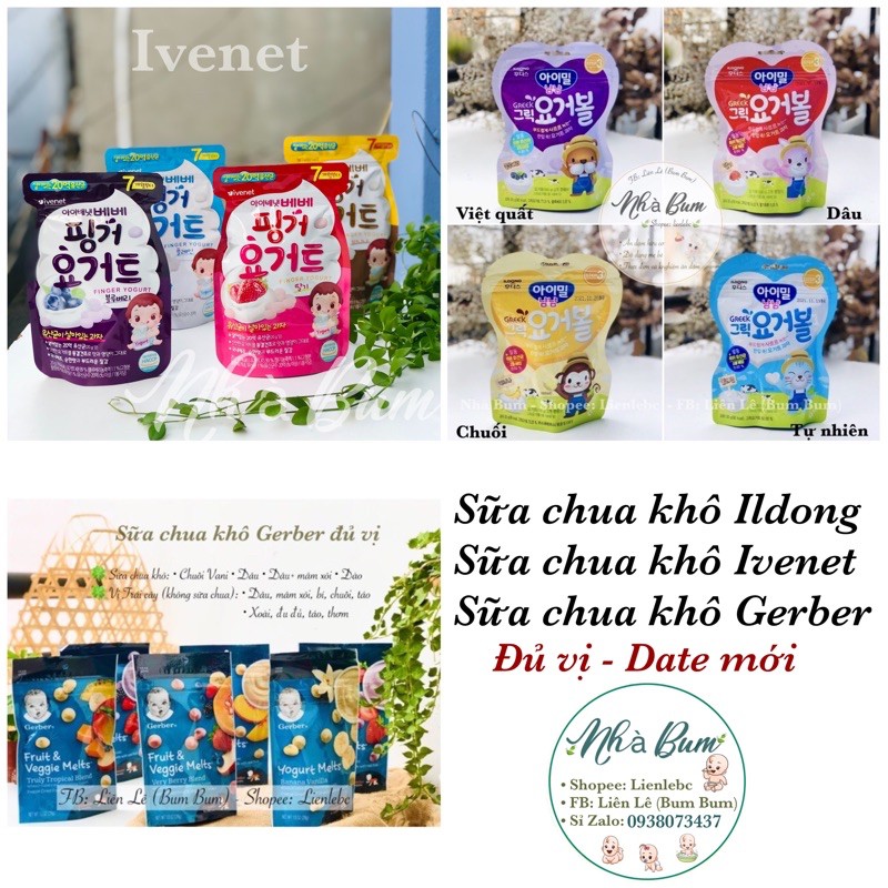 SỮA CHUA KHÔ ILDONG - SỮA CHUA KHÔ GERBER/ILDONG/IVENET