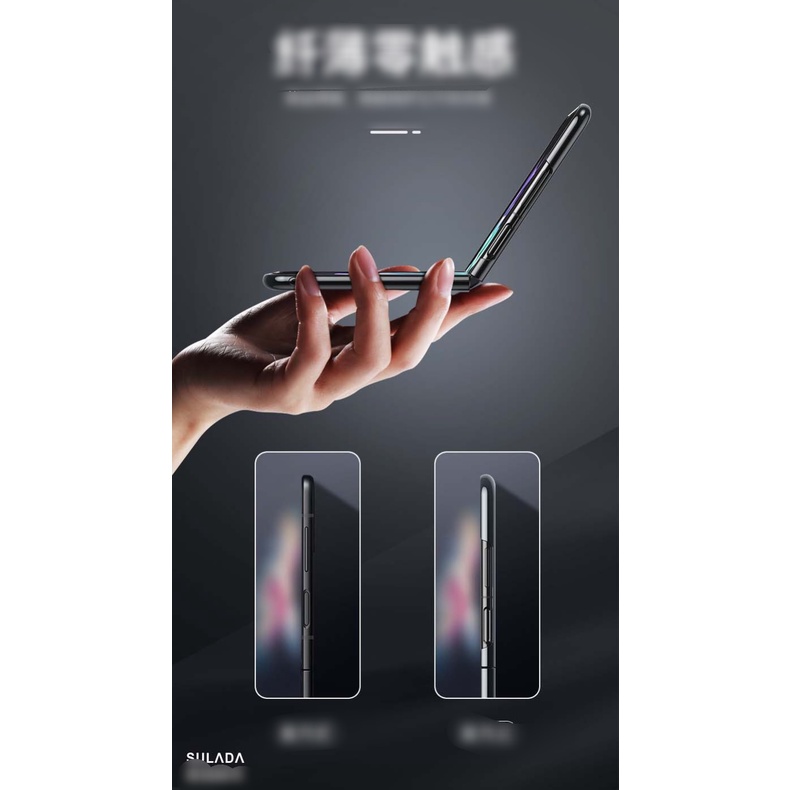 CHÍNH HÃNG  Ốp Lưng Trong cứng Viền Màu samsung Sam Sung Galaxy Z Fold 3 4 Z Flip 3 5G Không Ố Màu Hãng SULADA