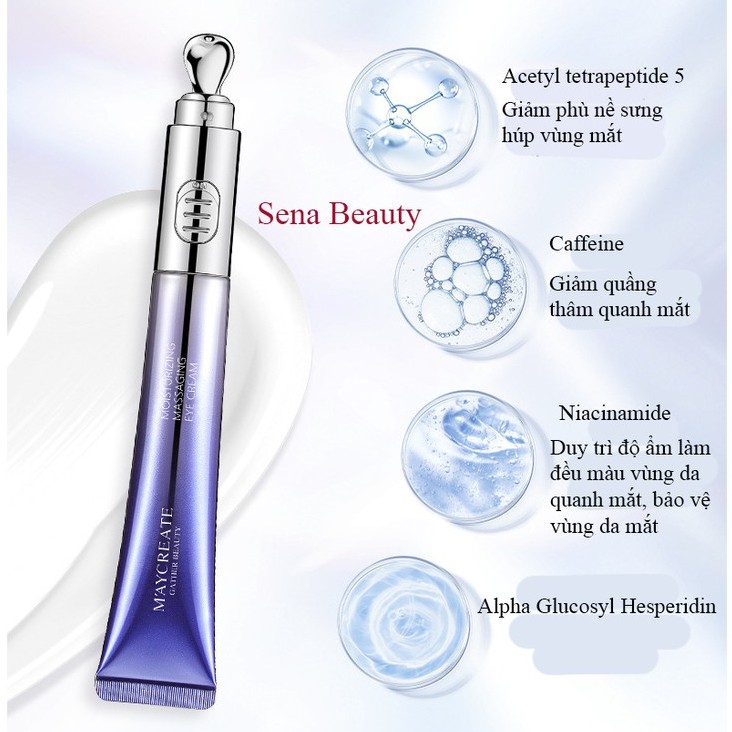 Kem dưỡng mắt mờ quầng thâm và nếp nhăn Maycreate Eye Cream Sena Beauty | BigBuy360 - bigbuy360.vn