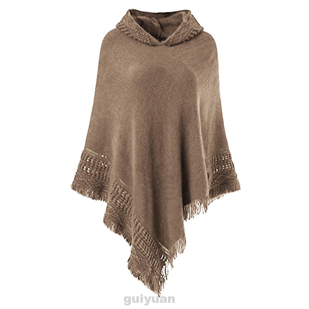 Áo choàng dệt kim phối tua rua thiết kế thanh lịch
 | BigBuy360 - bigbuy360.vn