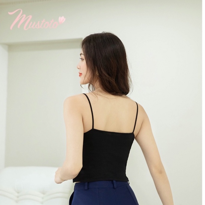 Áo Hai Dây Chất Liệu Cotton/ Bamboo Thấm Hút Thoải Mái (Mustoto MA50)