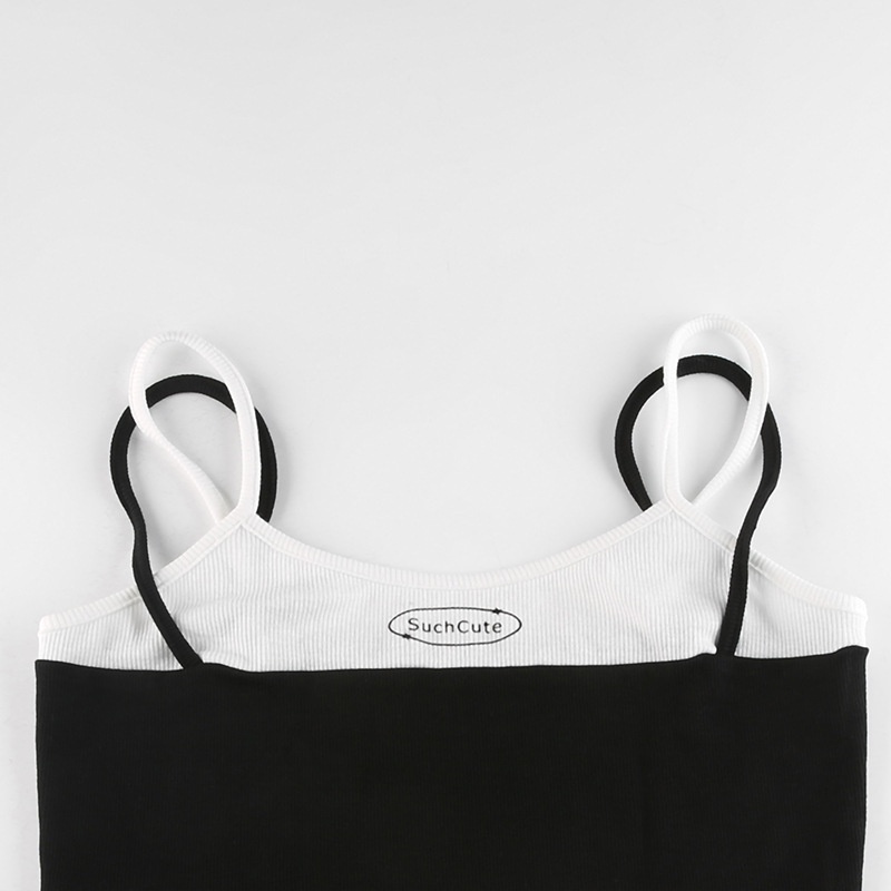 Áo Hai Dây In Chữ Thời Trang Cho Nữ