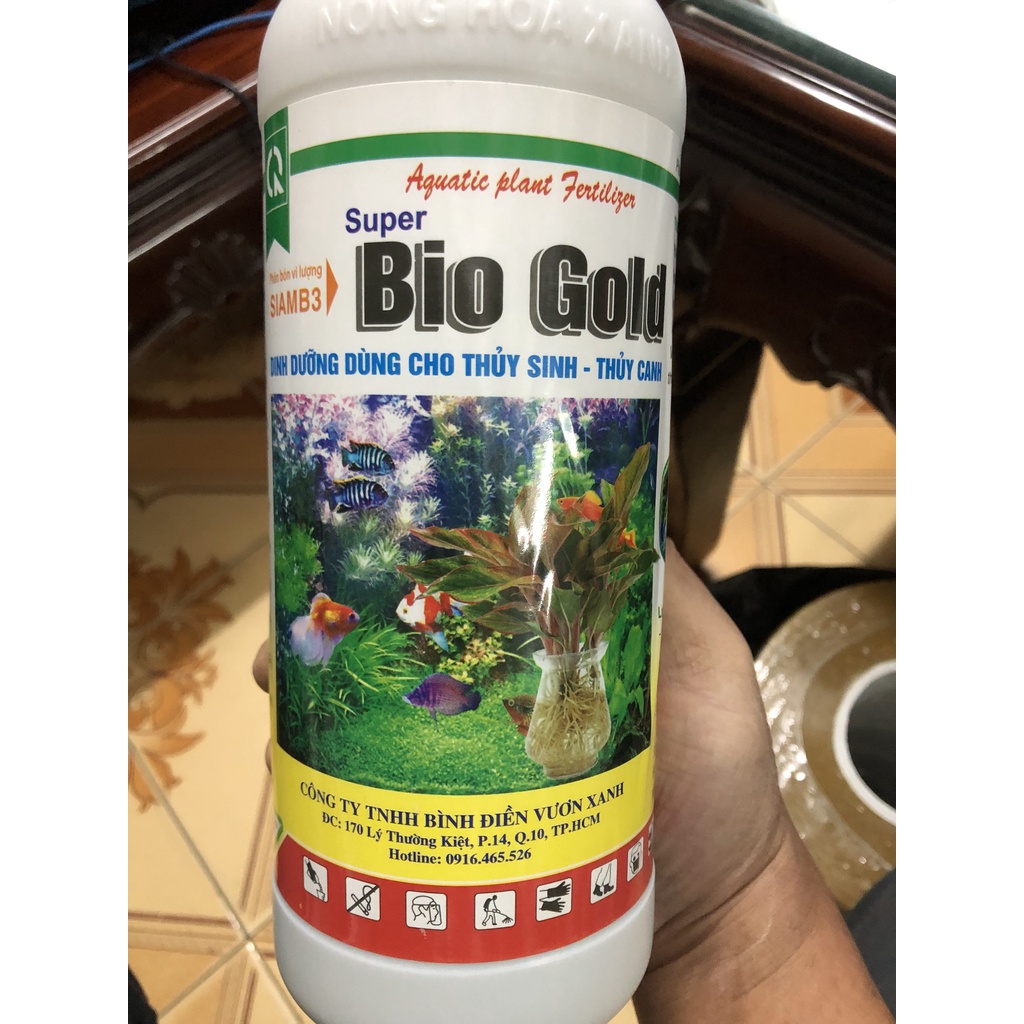 Dung dịch thủy canh, thủy sinh Bio-life - Bio Gold - Dinh dưỡng cho cây (chai 1 lít)