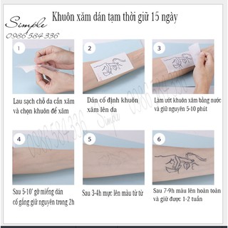 Hình xăm dán sẵn mực Mã 047