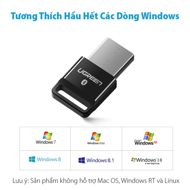 Thiết bị USB Bluetooth 4.0 Ugreen 30524 (Màu đen)