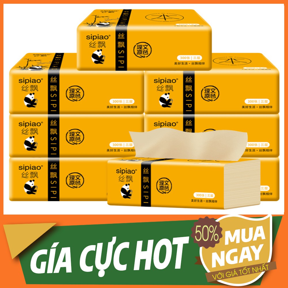 5 Gói Giấy Ăn Gấu Trúc Sipiao Cao Cấp