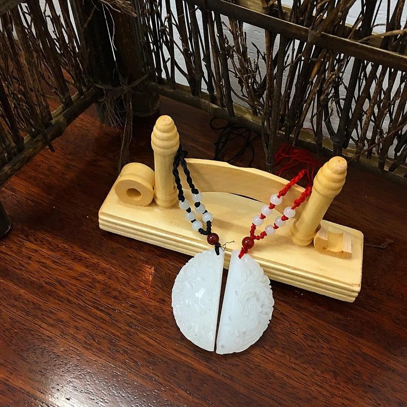 Vòng cổ long phụng Dây chuyền Ngọc bội cặp tình duyên cổ trang long phượng