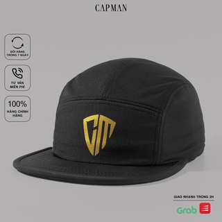 Mũ lưỡi trai CAPMAN chính hãng full box, nón kết nam snapback CM116 vải dù màu đen