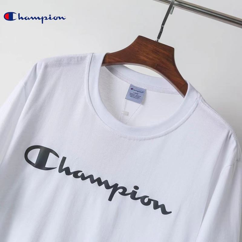 Áo Thun Ngắn Tay In Chữ Champion Thời Trang Mùa Hè Cho Cặp Đôi Size 21