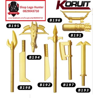 Lego Phụ kiện minifigures trung cổ : trang bị của Lính Orc ( màu vàng ) Lord of the Ring