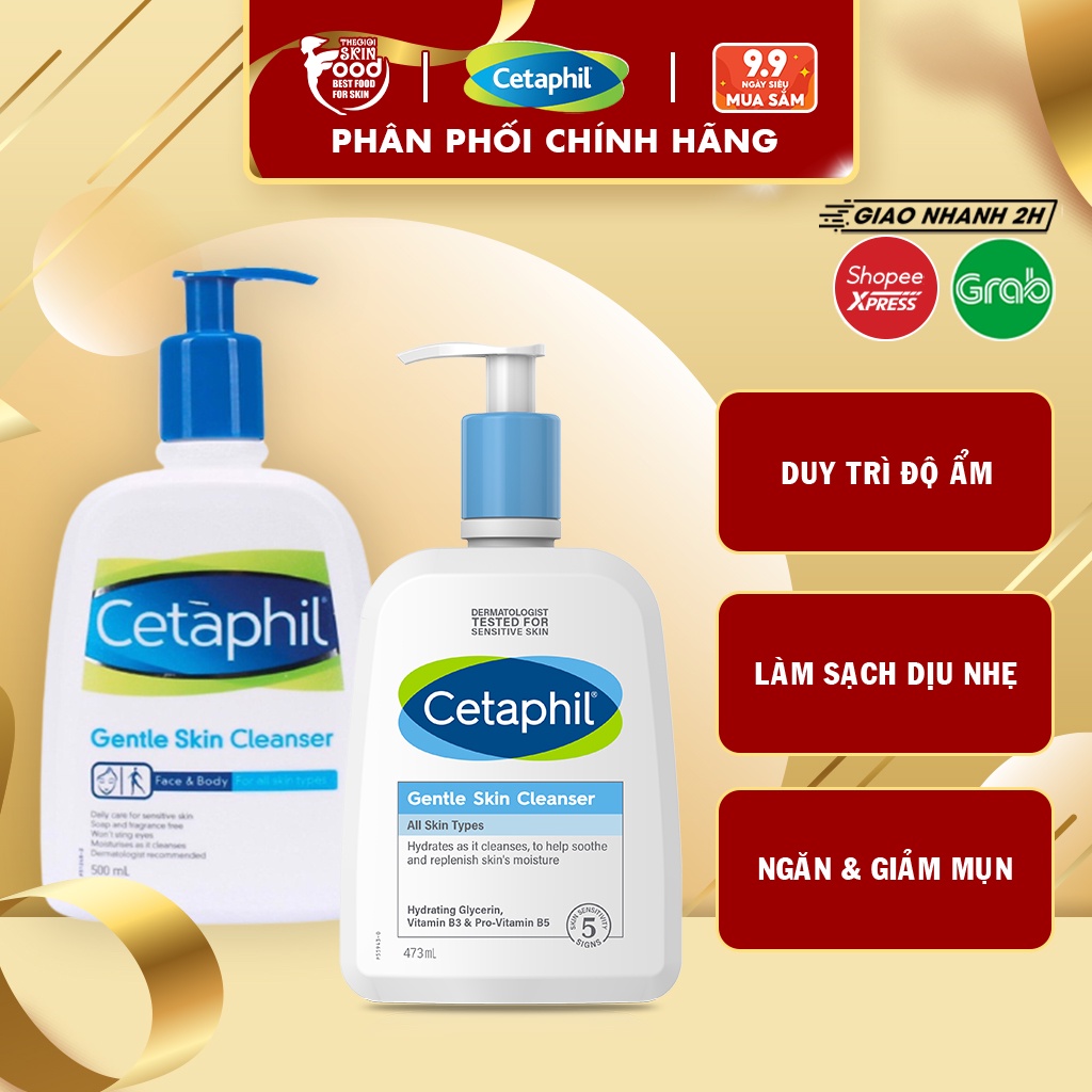 Sữa Rửa Mặt Dịu Nhẹ, Lành Tính Không Tạo Bọt Cetaphil Gentle Skin Cleanser