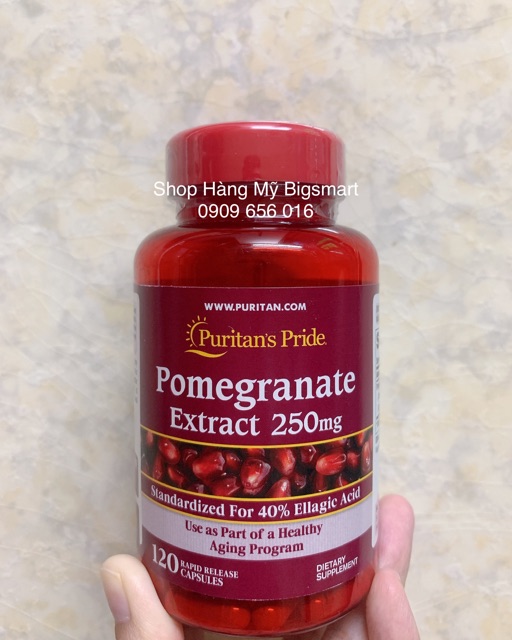 Viên Uống Chống Nắng , Đẹp Da Pomegranate Extract 250 mg - 120 viên Của Mỹ | BigBuy360 - bigbuy360.vn