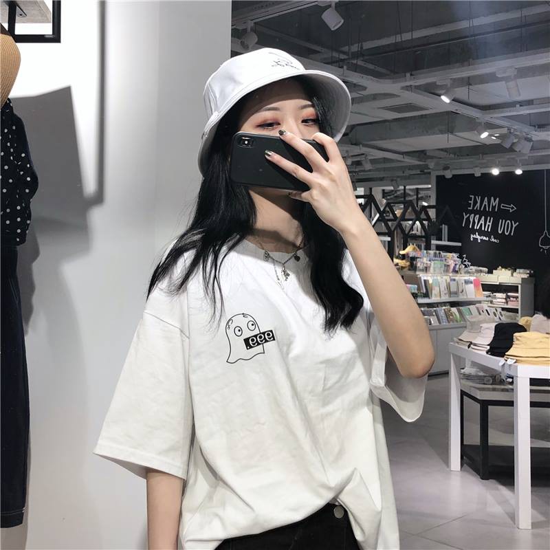 Áo Tay Lỡ In Hình Bé Ma 999. Cute Lạc Lối