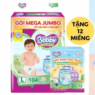 Tã quần bobby mega jumbo m120/xl96/xxl88/l108