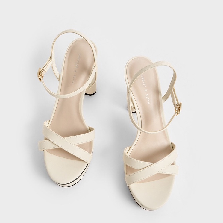 Sandal nữ cap gót 11cm Charles & Keith | Auth - Order - Ảnh Thật