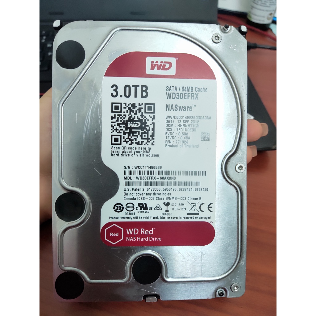 Ổ cứng WD 3TB chuyên dụng hệ thống NAS 3Tb RED WD30EFRX (Western Digital)