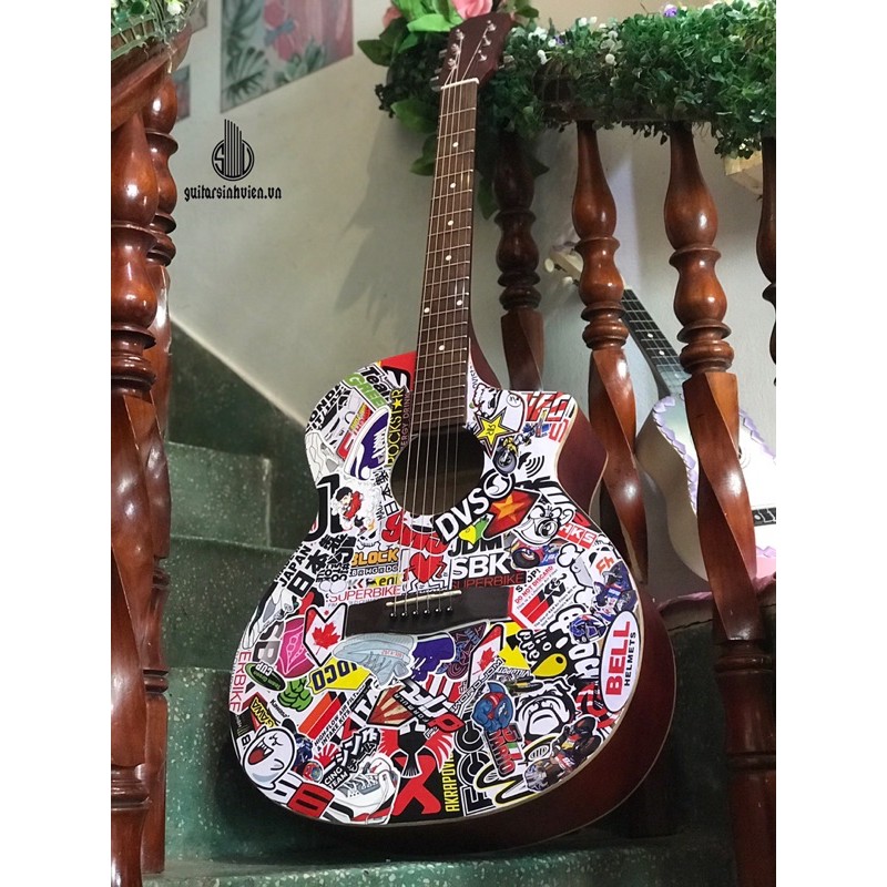 Sticker trang trí cho đàn guitar - loại không ngấm nước - inbox lựa mẫu