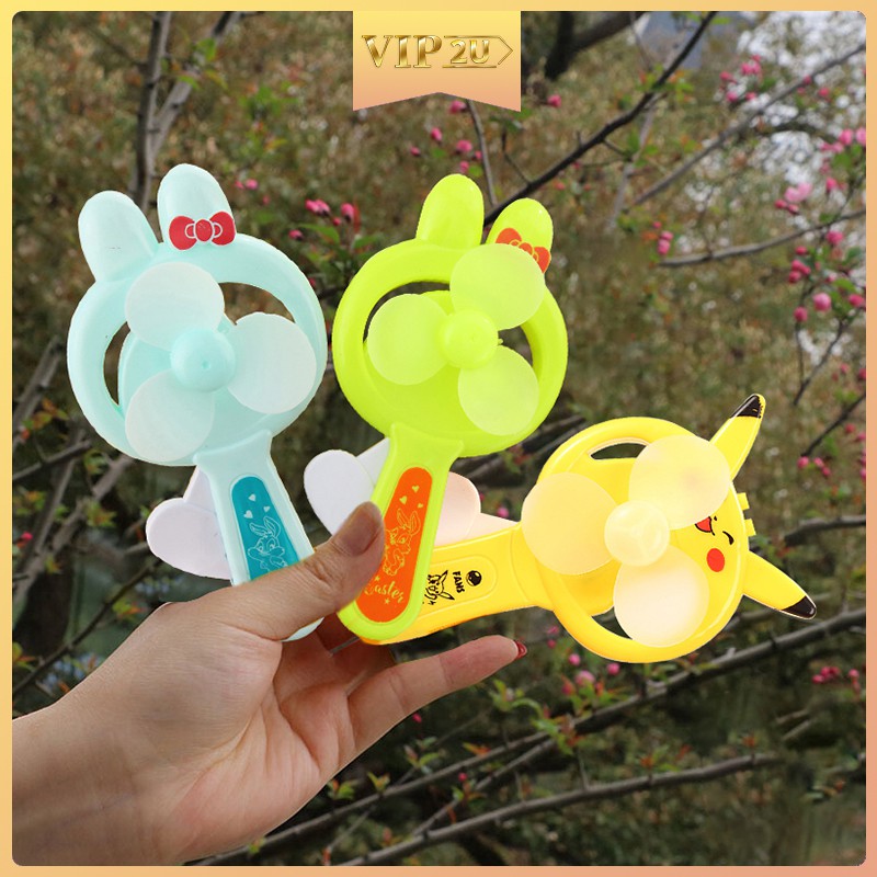 Quạt Cầm Tay Vip2U Kiểu Hoạt Hình Đáng Yêu