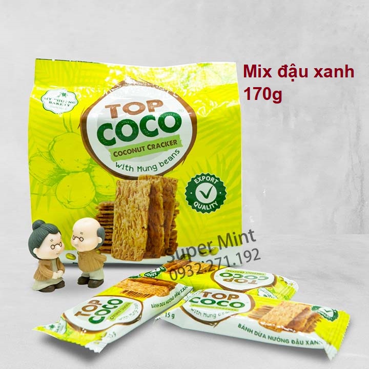 BÁNH DỪA NƯỚNG TOPCOCO 250G - DÒNG CAO CẤP CHUẨN XUẤT KHẨU - ĐẶC SẢN QUẢNG NAM
