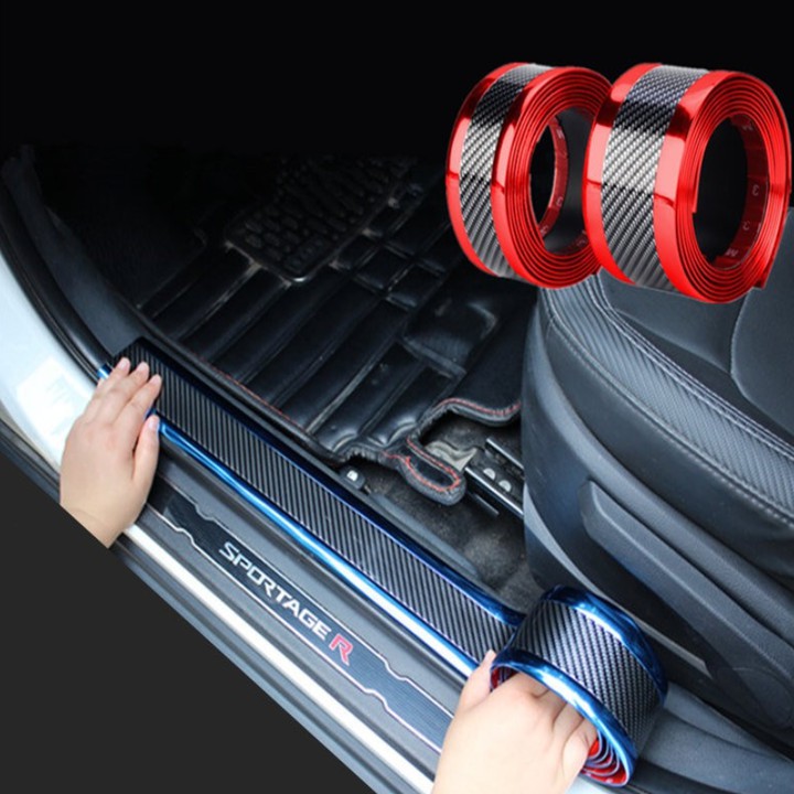 Cuộn cacbon 5D dán cốp, dán bước chân chống xước xe ô tô: Rộng 5cm và dài 2,5m