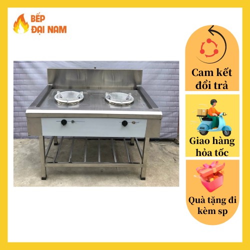 Bếp á 2 họng công suất lớn inox cao cấp không han gỉ, bếp á công nghiệp độ bền cao bảo hành 12 tháng
