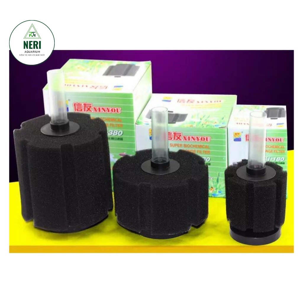 Lọc sủi vi sinh bio size nhỏ XY-180-280-380 cho hồ cá cảnh.