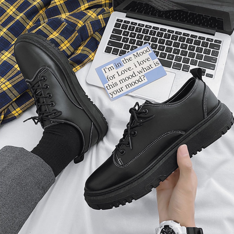 (VIDEO THẬT HÀNG TUYỂN CHỌN) Giày Bốt dr martens thấp cổ phiên bản Retro đế bằng siêu cấp