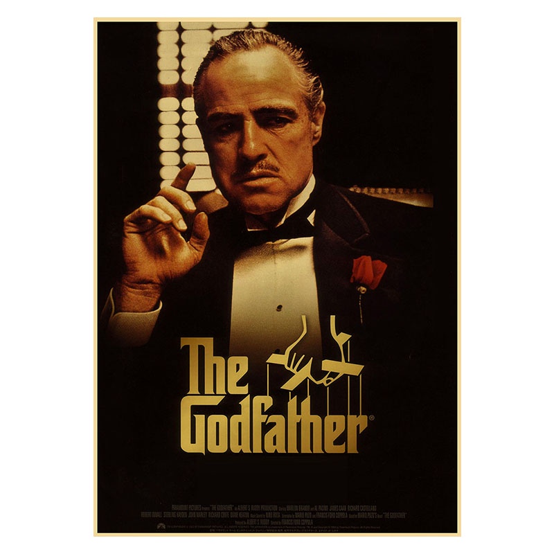 Poster Phim the godfather Bằng Giấy kraft Phong Cách vintage Trang Trí Nhà Cửa