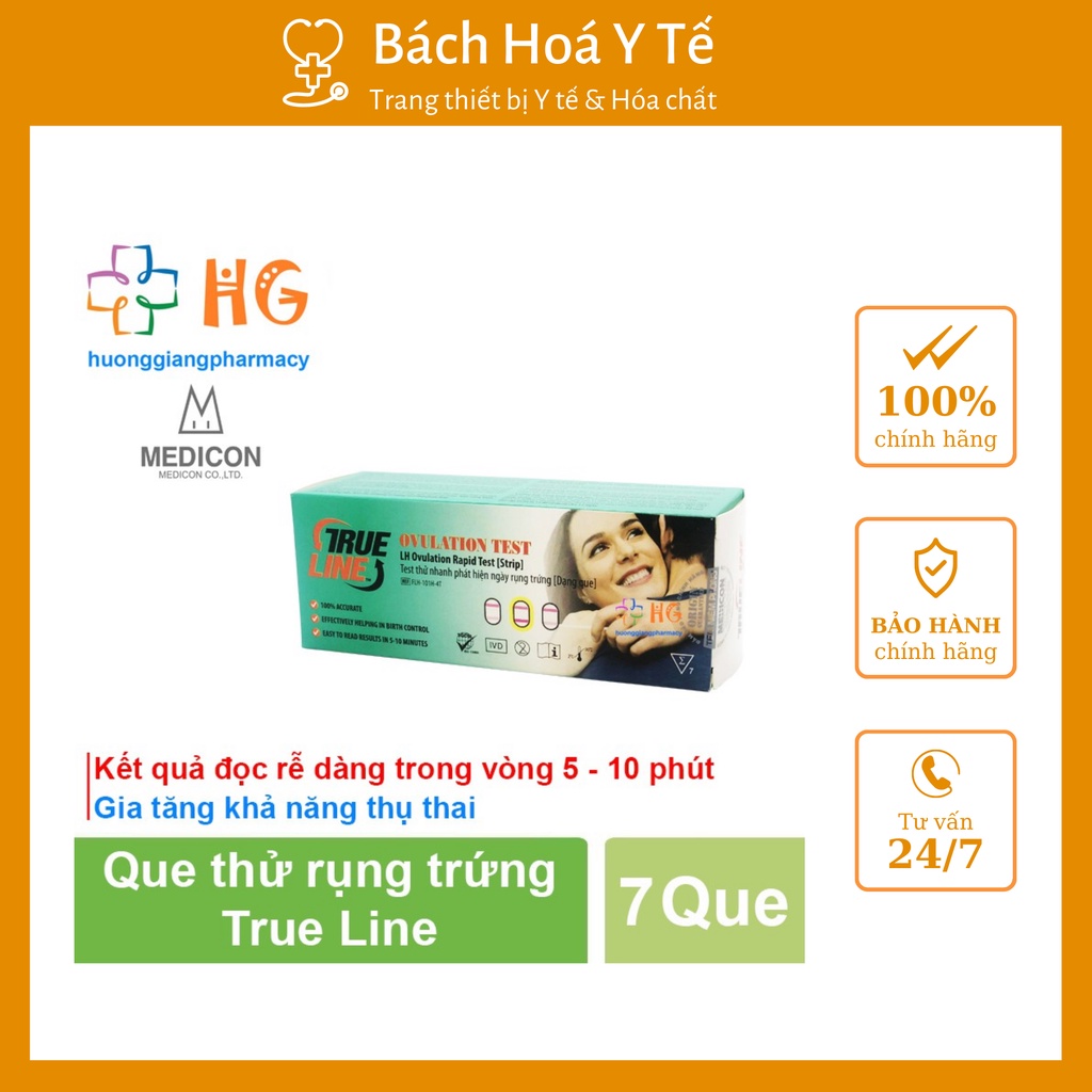 Que thử rụng trứng LH TRUELINE sản xuất theo công nghệ Mỹ.