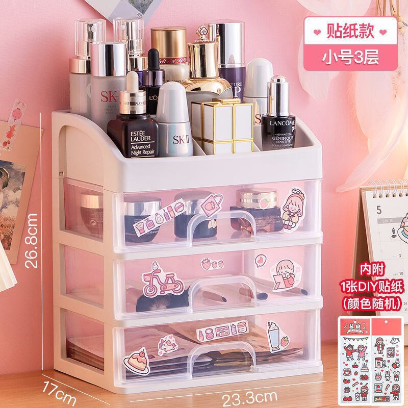 Kệ Đựng Mỹ Phẩm Nhựa 3 Tầng