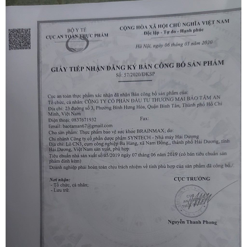 Brainmax Ginkgo 120 Viên bổ não