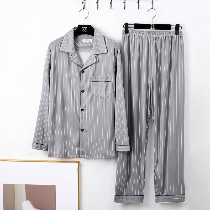 Đồ ngủ pijama cao cấp tay áo dài phù hợp với bốn mùa thời trang cho nam