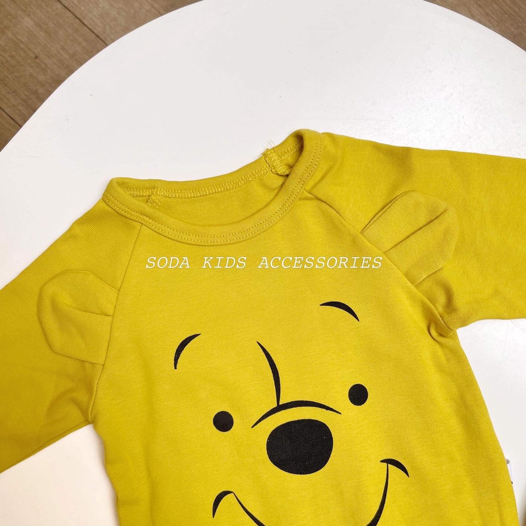 Set 3 chi tiết gấu vàng (quần, áo, mũ) cho bé (Ảnh thật)