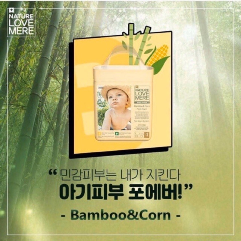 COMBO 2 bịch 3 bịch Bỉm dán quần NATURE LOVE MERE Hàn Quốc L22 XL20 thumbnail