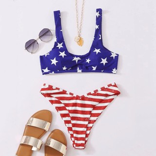 Bikini Hoạ Tiết Cờ Mỹ Thiết Kế Khoét Quyến Rũ