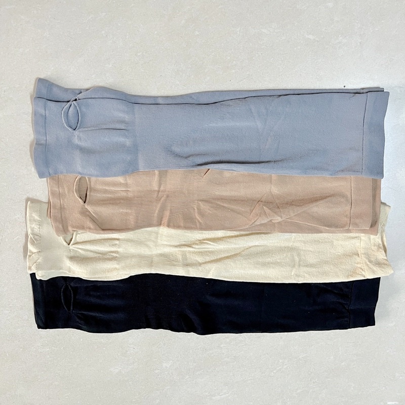 Găng tay chống nắng xỏ ngón Hàn Quốc vải siêu co giãn, Bao tay chống nắng Nam Nữ