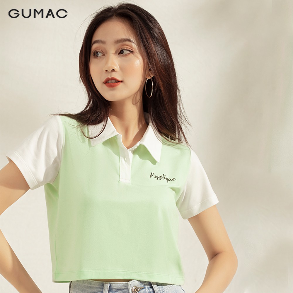 [Mã WABRGU72 giảm 10% tối đa 50k đơn 250k] Áo thun polo nữ croptop ATA1129 GUMAC