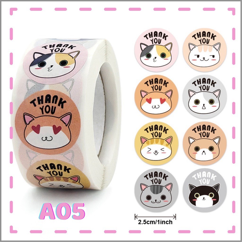 500 tem thank you size nhỏ