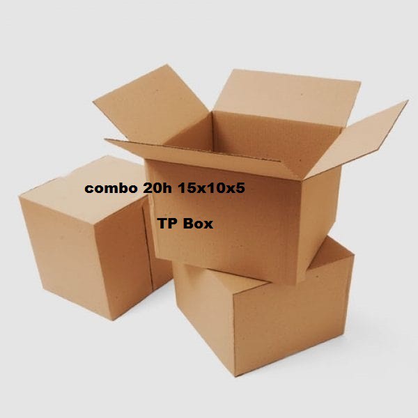 Hộp giấy carton giá rẻ size 15x10x5cm Bộ 20 hộp đóng hàng