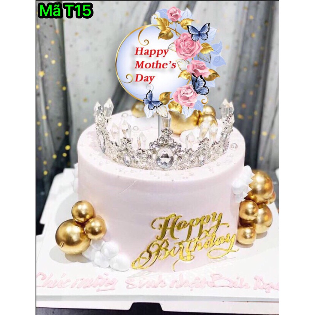 Trang Trí Sinh Nhật - SET 10 THẺ CẮM GIẤY HAPPY MOTHER'S DAY, NGÀY CỦA MẸ