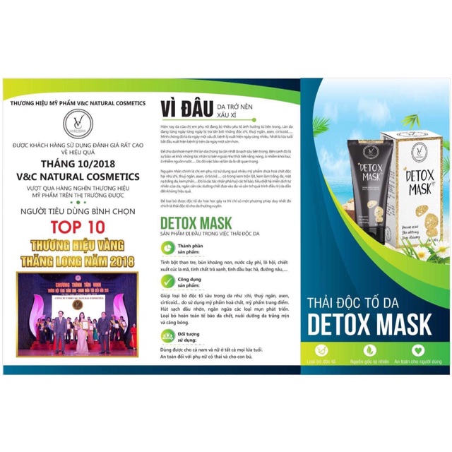 Thải độc da detox Mask