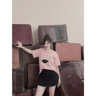 Áo phông in hình xịn đẹp áo phông môi hồng nhẹ nhàng nữ tính #hottrend