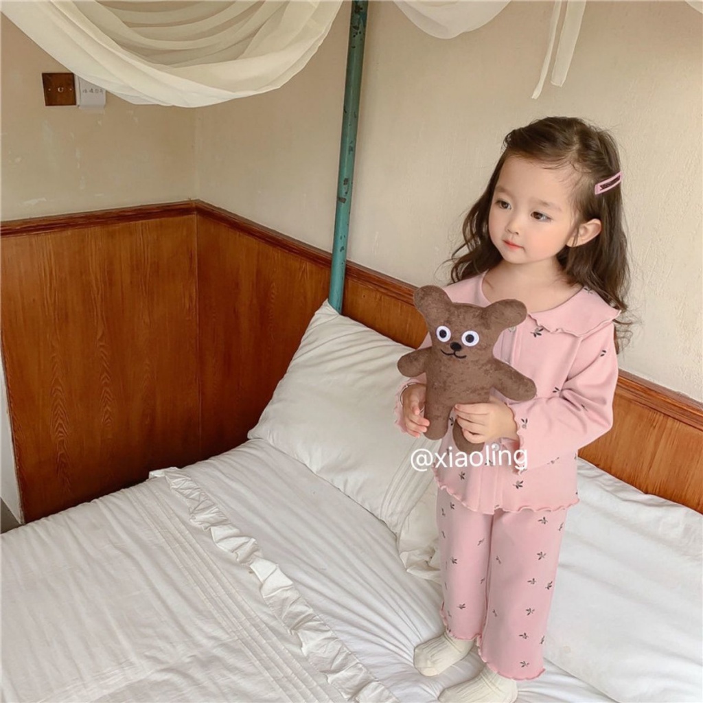 Bộ đồ ngủ thiết kế mới thời trang mùa xuân thu dành cho bé gái