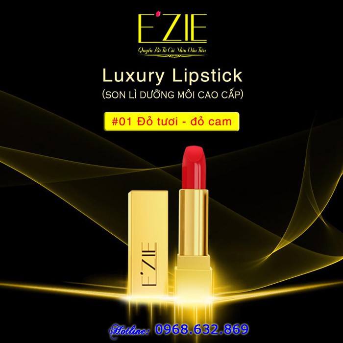 Son lì dưỡng môi cao cấp E'ZIE mã 01 Fantasy Red - Màu đỏ tươi