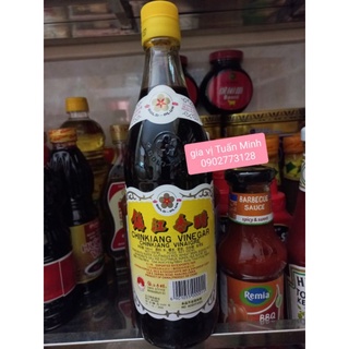 Giấm Đen Chinkiang Trấn Giang 550ml làm Giò Heo Giấm, Nước Chấm