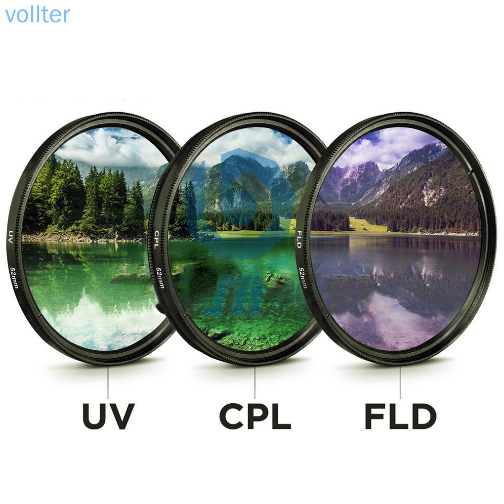 Set 3 Kính Lọc Uv Cpl Fld 3 Trong 1 Kèm Túi Đựng