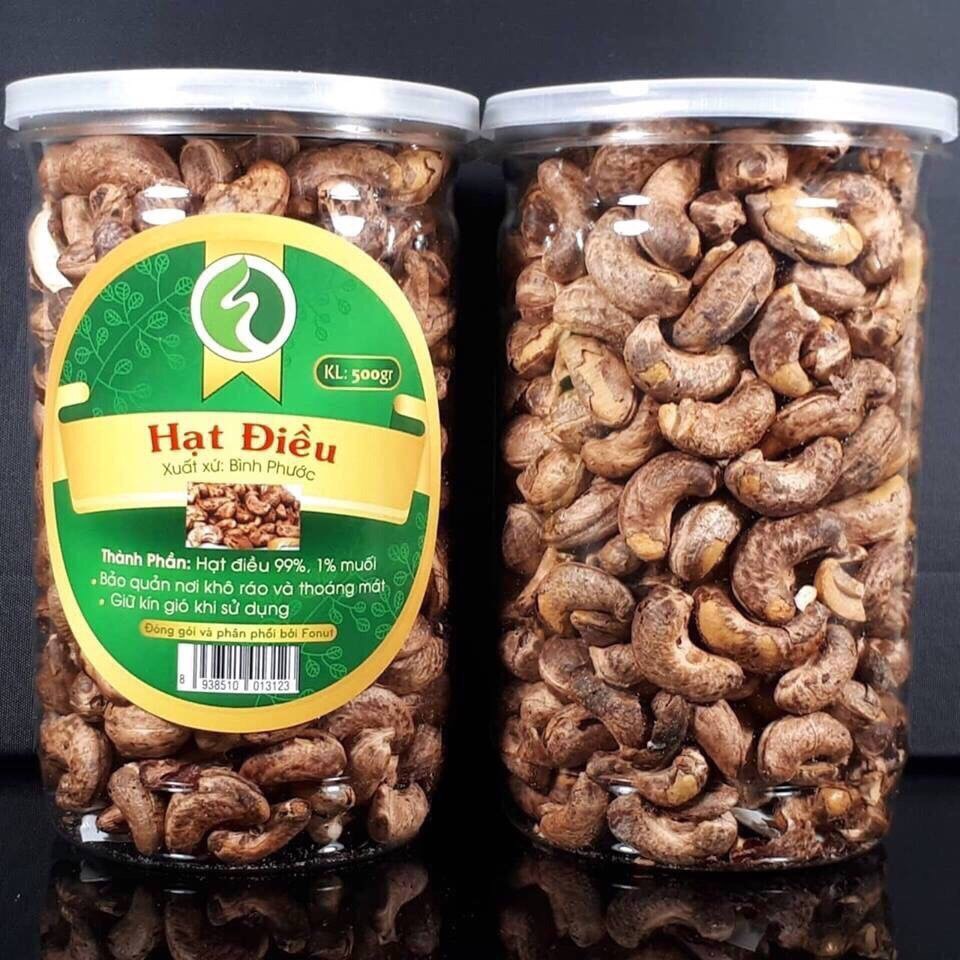 Hạt điều còn vỏ lụa 500g